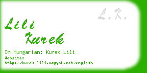 lili kurek business card